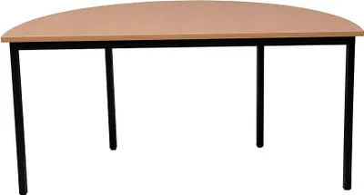 Produktbild von Gürkan Mehrzwecktisch buche halbrund, Vierkantrohr schwarz, 160,0 x 80,0 x 75,0 cm