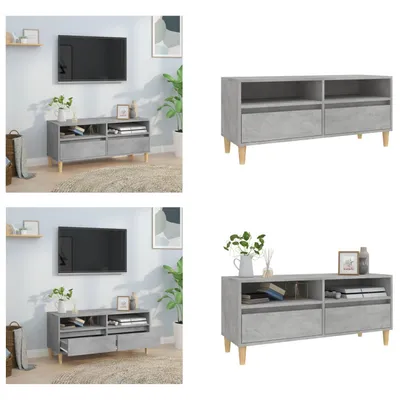 Produktbild von vidaXL TV Schrank Betongrau 100x34,5x44,5 cm Holzwerkstoff - TV-Schrank - TV-Schränke - TV-Ständer - TV-Möbel