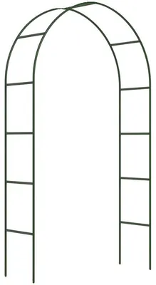 Image de Arche de jardin, structure métallique, idéale pour la décoration extérieure, arche de jardin de 2,4 m