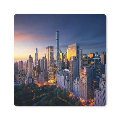 Produktbild von MuchoWow® Mauspad Mousepad New York - Sonnenuntergang - Skyline 30x30 cm - Mousepads - Maus Mat - Pad - Mausunterlage - Gaming