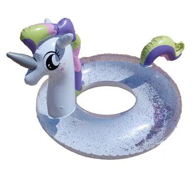 Produktbild von XL aufblasbarer Schwimmreifen / Schwimmring "Glitzer Pony" Pool toy 110cm