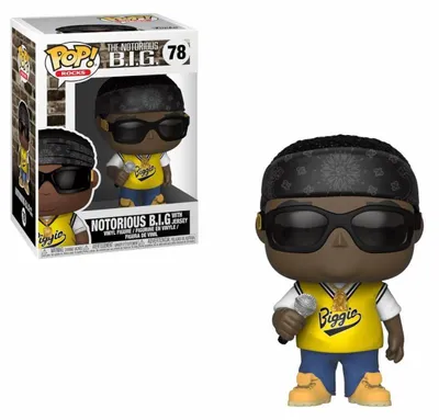 Obrázek produktu pro Funko Notorious B.I.G. POP! Rocks Vinyl Figur Notorious B.I.G. (Jersey) 9 cm