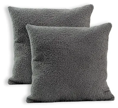 Image de Coussin décoratif Lumali Graphite 40 x 40 cm, housse en tissu bouclé, décoration de salon, housses de coussin es OEKO-TEX