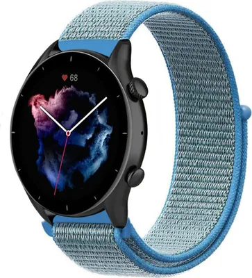Produktbild von Strap-it Amazfit GTR 3 Nylon Armband (Blau)