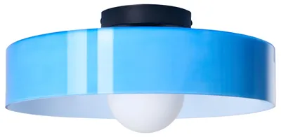 Obrázek produktu pro BELIANI Stropní lampa modrá skleněné stínidlo kulatá na strop na nízké stropy moderní styl obývací pokoj