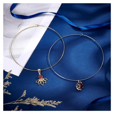Produktbild von 4 Stück Choker Halsketten in 2 Farben, 5,18 Zoll/13,15 cm aus 304 Edelstahl für Frauen