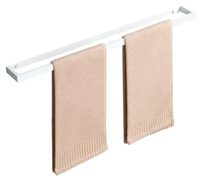 Produktbild von Handtuchhalter Weiß Handtuchstange 60CM Gästehandtuchhalter Wandmontage Edelstahl Badetuchhalter für Badezimmer und Küche