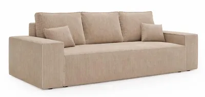 Produktbild von ANMIL Schlafsofa LAGOS 256 × 97 × 94 cm – Cordsofa in Beige mit Schlaffunktion und Bettkasten