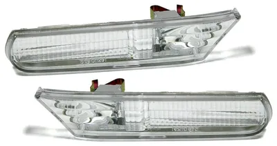 Für Porsche Boxster Typ 986 / 911 Typ 996 / 2 Stück Seitenblinker Chrom Weiss in der Farbe Chrom von AD TUNING GmbH & Co. KG