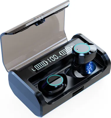 Obrázek produktu pro Sluchátka Bluetooth Bezdrátová sluchátka do uší Mini Bluetooth 5.0 s vodotěsným stereofonním zvukem pro přehrávání Vestavěný mikrofon s nabíjecím pouzdrem