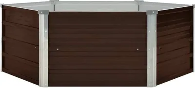 Produktbild von vidaXL Hochbeet Braun 129 x 129 x 45 cm Verzinkter Stahl