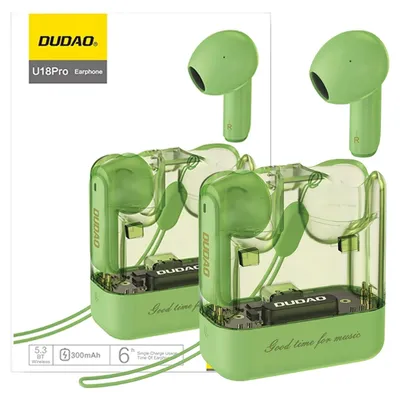 Obrázek produktu pro Dudao U18Pro Bluetooth 5.3 TWS sluchátka - Zelená KP38024
