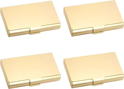 Zdjęcie produktu dla Etui na wizytówki, aluminiowe, smukłe, o wymiarach 9,5 x 6,4 x 1 cm, idealne do organizacji