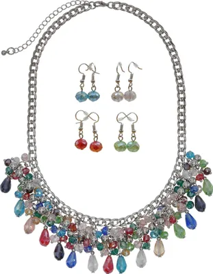 Produktbild von Kette Metall 52cm mehrfarbig Glasstein 445000072