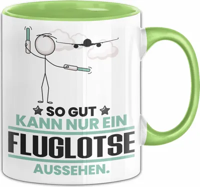 Produktbild von Fluglotse Geschenk Tasse So Gut Kann Nur Ein Fluglotse Aussehen Geschenkidee Kaffee-Becher (Grün)