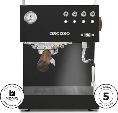 Produktbild von ASCASO FACTORY STEEL UNO PID, Espressomaschine, 2 l, Gemahlener Kaffee, 1050 W, Schwarz