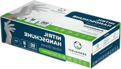 Obrázek produktu pro Nitrilové rukavice, střední velikost M, 1000 kusů