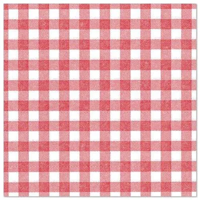 Produktbild von 250 Servietten ROYAL Collection 1/4-Falz 40 cm x 40 cm rot Vichy Karo