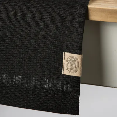 Produktbild von Leinentischläufer Tischläufer Erik 1-lagig 47x150cm schwarz