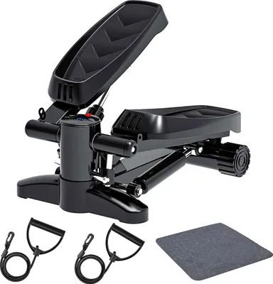 Produktbild von Heimtrainer Stepper mit Widerstand,2 Power Ropes,8 kg Fitnessgerät , rutschfest, leise