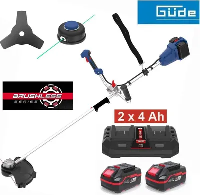 Produktbild von Güde 36V Akku-Freischneider FS 36-0 mit 2 x Akku 4.0 Ah / Doppelladegerät