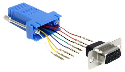 Produktbild von DELOCK Adapter D-Sub9 -> RJ45 Bu/Bu Montagesatz