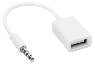 USB-auf-AUX-Adapter, 3,5 mm Stecker auf USB-Buchse