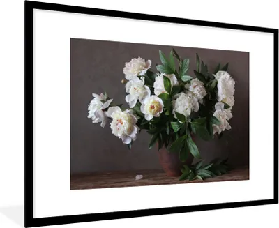 Produktbild von MuchoWow® Gerahmtes Poster Blumen - Stilleben 90x60 cm - Poster mit Schwarzem Bilderrahmen Wandposter Rahmen Foto Bilder - Wanddekoration - Fotos