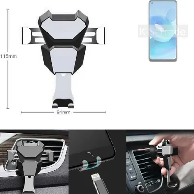 Produktbild von K-S-Trade Lüftungshalterung kompatibel mit Oppo A95 5G kompakte Handy-Halterung Lüftungsschlitz Lüftungsgitter Autohalterung KFZ Auto-Halterung
