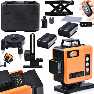 Produktbild von Rosfix Orange Tiger 16-Linien-Laser-Nivelliergerät ROT16L-L mit Display im Koffer mit Set