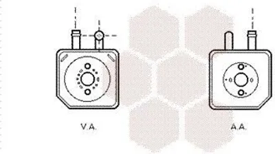 Produktbild von VAN WEZEL 58003082 Ölkühler Motoröl für AUDI A4 Avant (8E5, B6) A6 Avant (4B5, C5) A4 Limousine (8E2, B6) A4 Cabrio (8H7, B6, 8HE, B7) für VW PASSAT