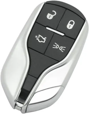 Obrázok produktu pre Náhradné puzdro pre auto kľúč Techstar typu Smart Key, s 4 tlačidlami, kompatibilné s Maserati Ghibli, Quattroporte – s nevyrezaným kľúčom
