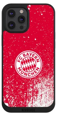 Produktbild von NIVOCASE Handyhülle für Apple iPhone 12 Pro Max Hülle NIVOpure Case Schwarz FC Bayern München FCB Offizielles Lizenzprodukt