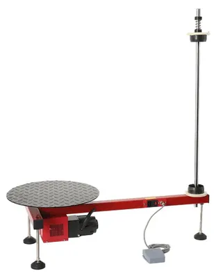 Zdjęcie produktu dla Maszyna do pakowania w folię stretch – półautomatyczna maszyna do owijania – udźwig 100 kg – metalowa prasa do balotowania kartonów
