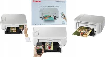 Produktbild von Canon Mg3650S Drucker, Weiss, Wi-Fi, A4: Drucken, Scannen, Kopieren, Automatischer Duplexdruck