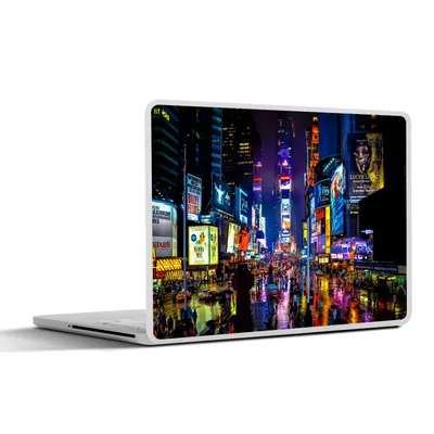 Produktbild von MuchoWow® Laptop Aufkleber Sticker Cover New York - Regen - Nacht 30x22 cm - Laptop-Sticker