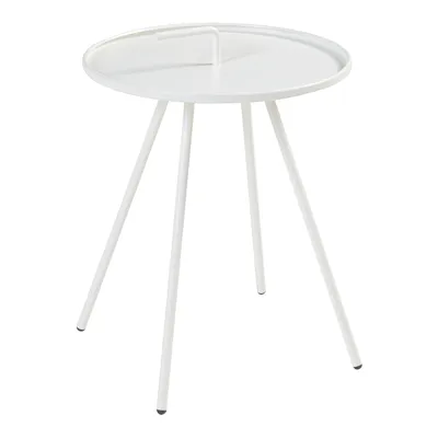 Image de Table d'appoint d'extérieur 'Fosen' 55 x Ø 42 cm blanc