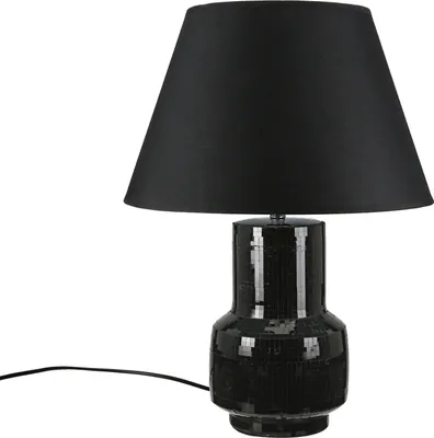 Image de Gilde Tischleuchte, "Black Disco", Keramik, schwarz, VE 1, H. 48 cm, D. 35 cm 34457 4063387344576