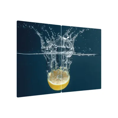 Obrázek produktu pro Skleněná kuchyňská deska CITRON VODA 60x52cm - krájecí, ochranná