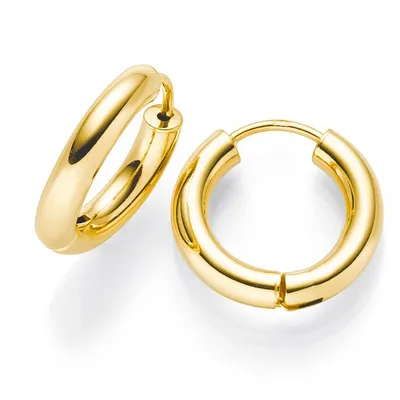 Produktbild von Creole Creolen 16x3mm 585 Gold Gelbgold Ohrringe Ohrschmuck rund Goldohrringe