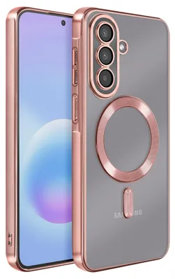 Obrázok produktu pre Puzdro Avizar pre Galaxy A57 s technológiou MagSafe, flexibilné, nárazuvzdorné, s chrómovaným okrajom, ružové
