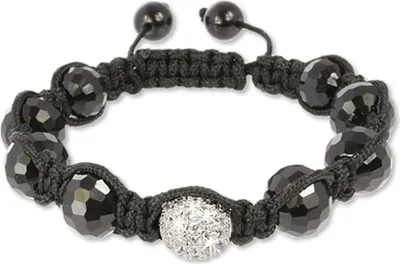 Produktbild von SilberDream Damen-Shamballa Armband 18cm weiß Kugel 925er Silber SDA032