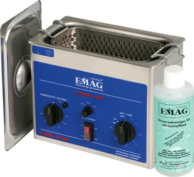 Obrázek produktu pro Ultrazvuková čistička EMAG 2,0 l 230 x 115 x 75 mm EMMI 20HC Příkon (max.) 150 W Pouzdro-M (EMMI 20HC)