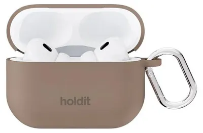 Produktbild von Holdit Solid Silicone Case Apple AirPods Pro / Pro 2 - Mocha Brown