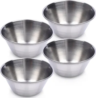 Zdjęcie produktu dla Miseczka na sos dipówka stalowa 6 cm, 40 ml 4 szt.