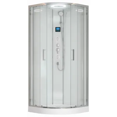 Zdjęcie produktu dla Kabina prysznicowa Kerra Orion WH, 90 cm, biała, zamknięta z hydromasażem