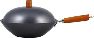 Obrázok produktu pre Wok panvica Ken Hom Classic z nepriľnavej uhlíkovej ocele s drevenou rukoväťou, 31 cm - 5-dielna súprava