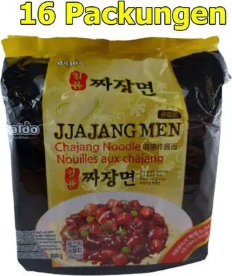 Produktbild von Paldo Jjajang Men Instant Nudeln 16er Pack (16 x 200g)