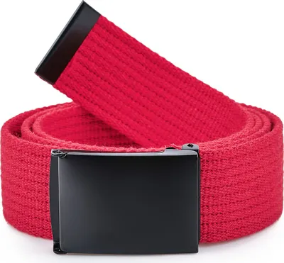 Image de Ceinture pour homme Ladeheid en tissu P10 (rouge-noir, 120 cm (longueur totale 130 cm))
