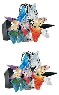 Produktbild von 2x LED Solar Lichterkette, 10x bunten Schmetterlinge, L 445 cm